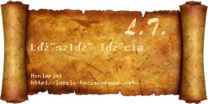 László Tácia névjegykártya